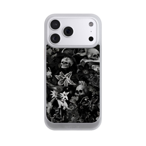 Apple iPhone 18 Pro Max NIVOcore Skulls and Flowers on Black Background