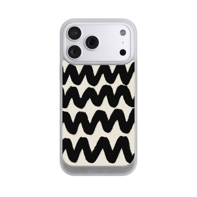 iPhone 18 Pro Max NIVOcore Vagues Noires Pattern