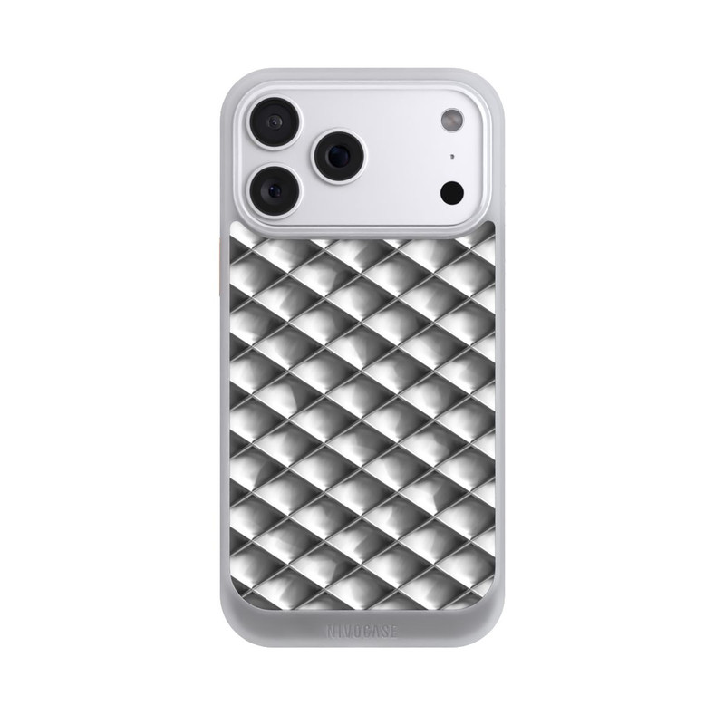 iPhone 18 Pro Max NIVOcore Glamour Silver Squares