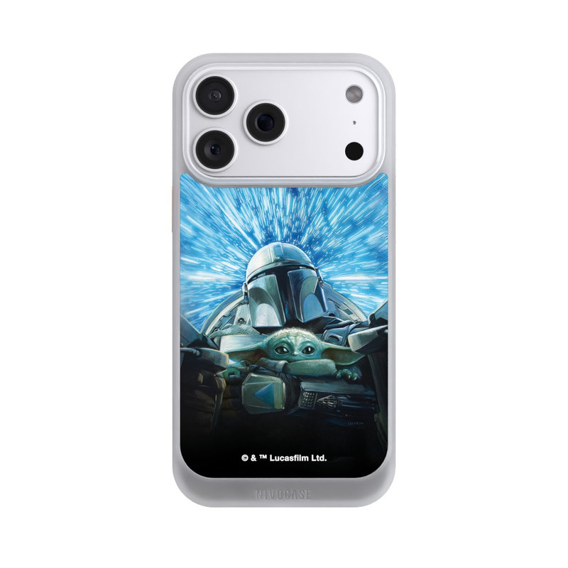 iPhone 18 Pro Max NIVOcore Grogu und Mando fliegen blau