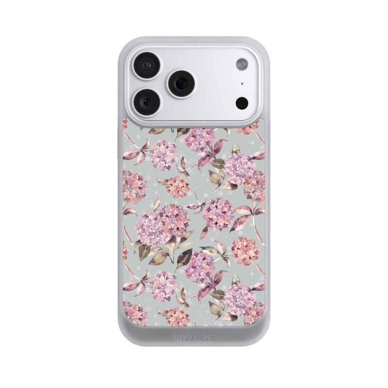iPhone 18 Pro Max NIVOcore Pastel Magic Hydrangea Floral Watercolor Pink