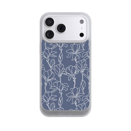 Apple iPhone 18 Pro Max NIVOcore Flower Silhouettes on Blue