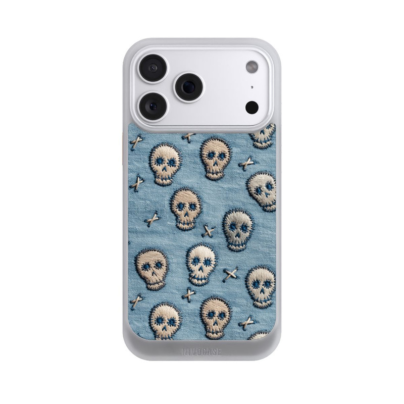 iPhone 18 Pro Max NIVOcore Skulls on Jeans Pattern