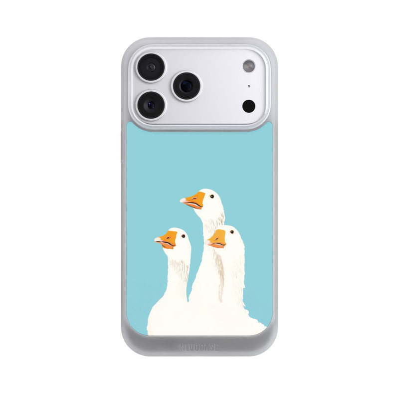 iPhone 18 Pro Max NIVOcore Three Geese Light Blue with AI