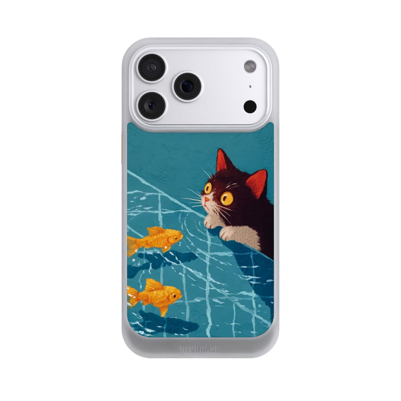 iPhone 18 Pro Max NIVOcore Die Katze im Pool mit KI