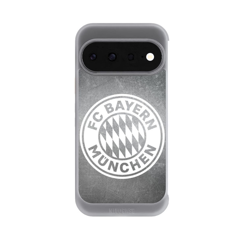 Pixel 11 NIVOcore Klassisches FCB Logo Klein - Weiß auf Metalllook