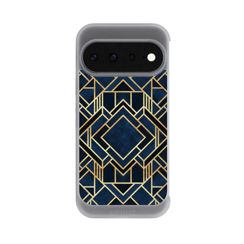 Pixel 11 NIVOcore Kunst Deko Blau Golddruck