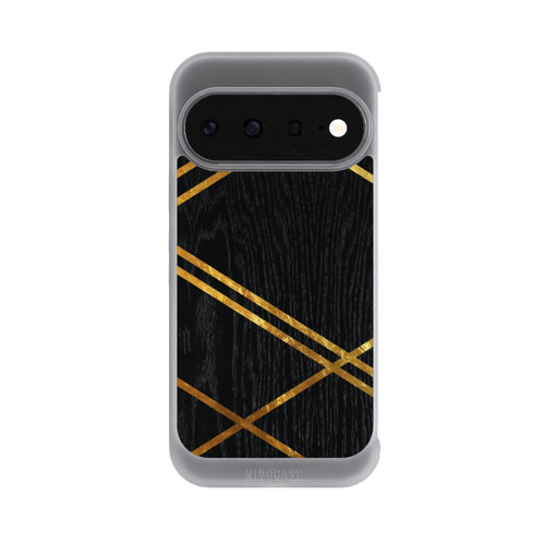 Google Pixel 11 NIVOcore Schwarzes geometrisches Muster Goldene Streifen