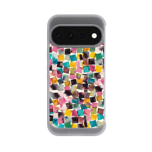 Google Pixel 11 NIVOcore Aquarell geometrische Plaids rosa