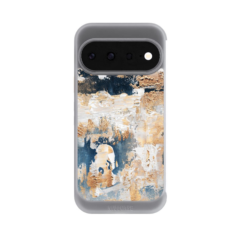 Pixel 11 NIVOcore Abstraktion Blau und Gold