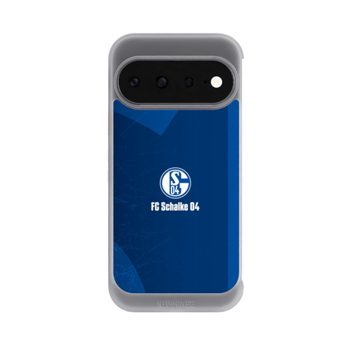 Google Pixel 11 NIVOcore Schalke 04 Blauer Hintergrund Mit Logo