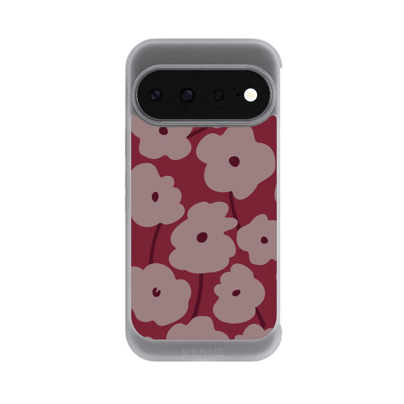Pixel 11 NIVOcore Minimalistische Blumen Bordeaux