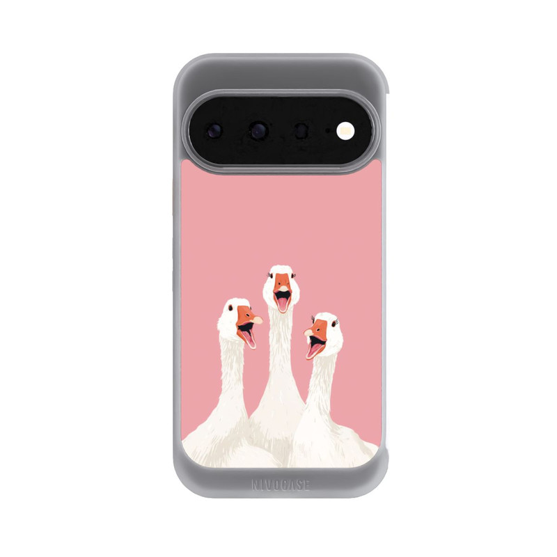 Pixel 11 NIVOcore Drei Gänse Rosa mit KI