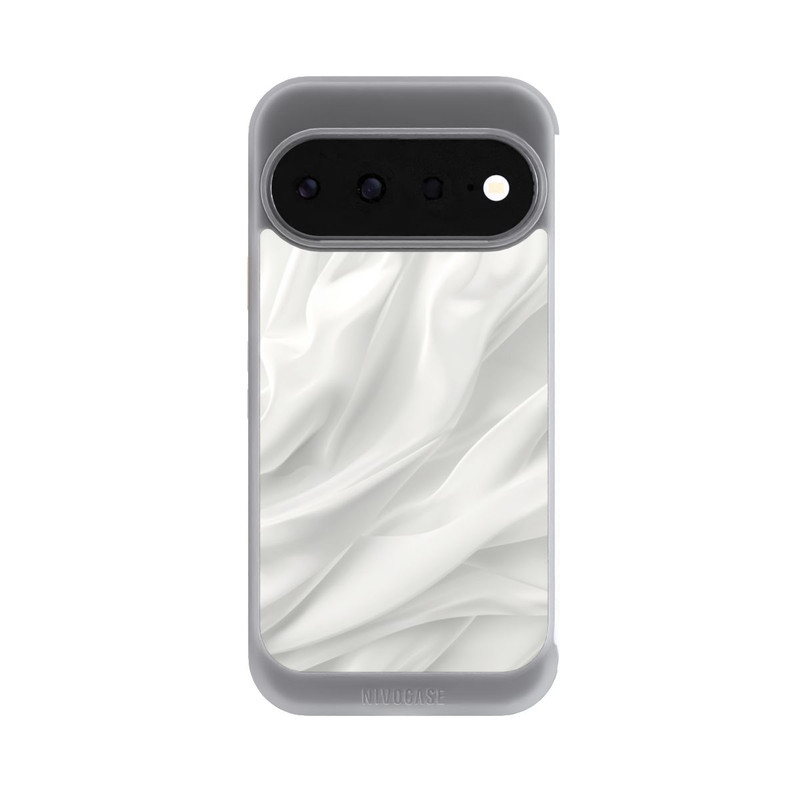 Pixel 11 NIVOcore Weiße Seidenmatte Textur mit KI