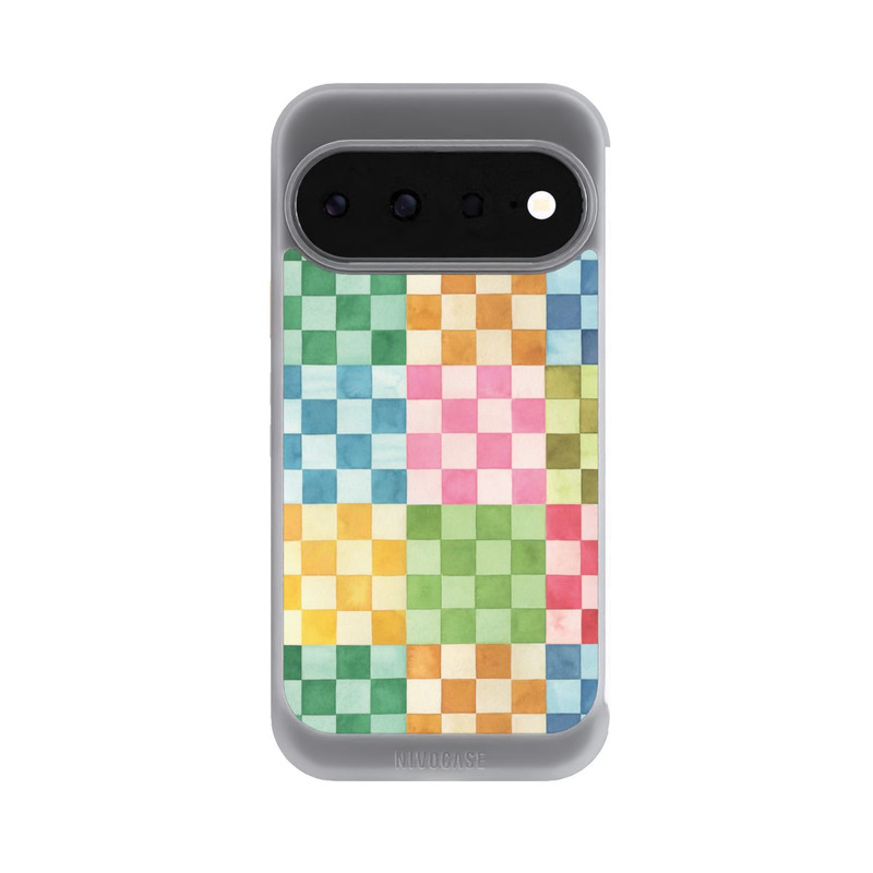 Pixel 11 NIVOcore Checkerboard Watercolor Chess Geometric Red