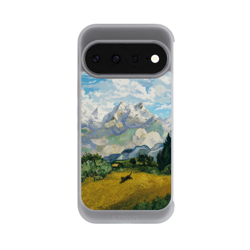 Google Pixel 11 NIVOcore Wheat field with cypresses by van Gogh with cat with AI