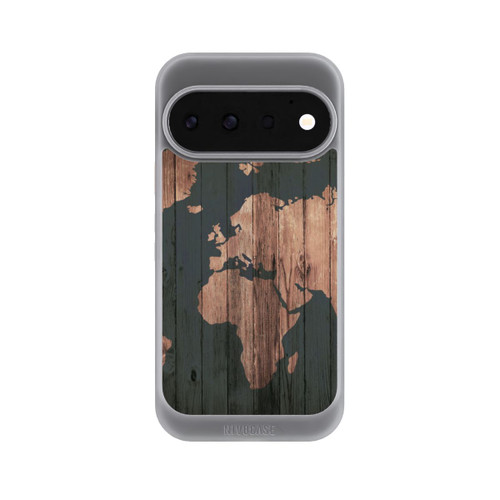 Google Pixel 11 Pro NIVOcore Carte du Monde Effet bois