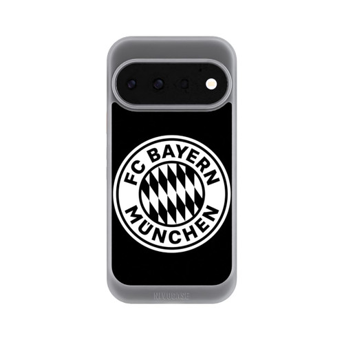 Google Pixel 11 Pro NIVOcore Klassisches FCB Logo Klein - Weiß auf Schwarz