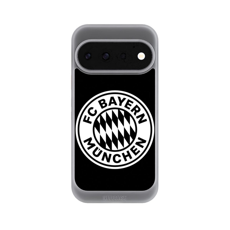 Pixel 11 Pro NIVOcore Logo FCB Classique Petit - Blanc sur Fond Noir