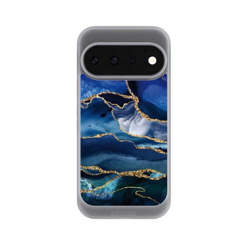 Google Pixel 11 Pro NIVOcore  Blauer Marmor Gold Glitzer Look