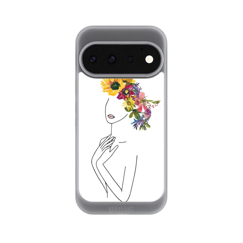 Pixel 11 Pro NIVOcore Line Art Frau mit Blumenkrone