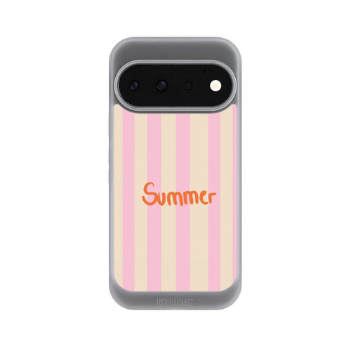 Google Pixel 11 Pro NIVOcore Summer- Rosa und Orange Streifen Hintergrund