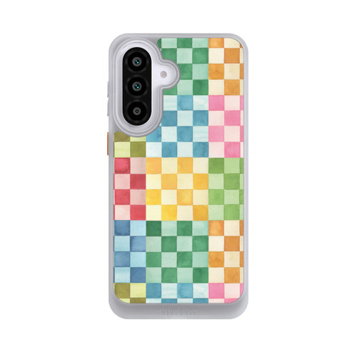 Samsung Galaxy A18 5G NIVOcore Checkerboard Watercolor Chess Geometric Red