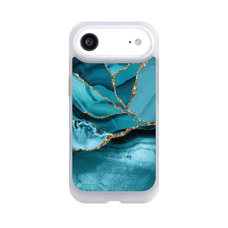 iPhone Air NIVOcore Eisblaue Marmor Landschaft