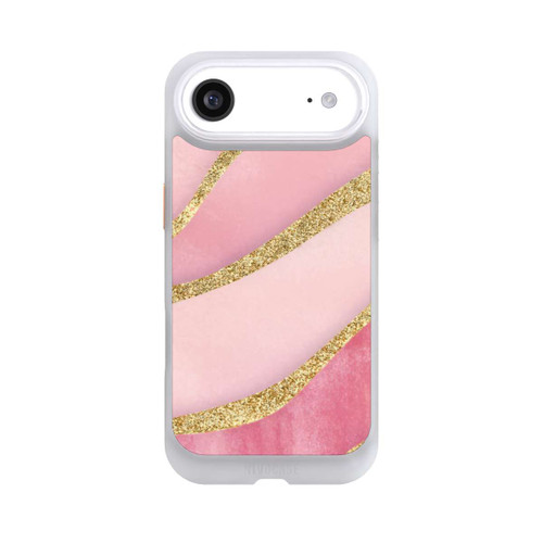 Apple iPhone Air NIVOcore Streifen Pink Marmor Golddruck