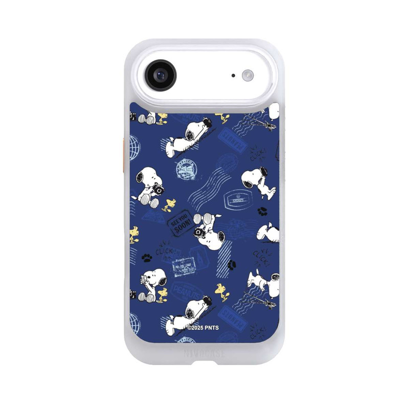 iPhone Air NIVOcore Peanuts Travel Stamps Pattern Blue