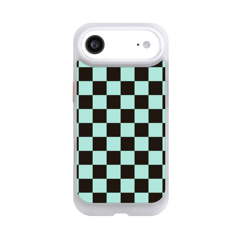 iPhone Air NIVOcore Checked Pattern Blue Brown