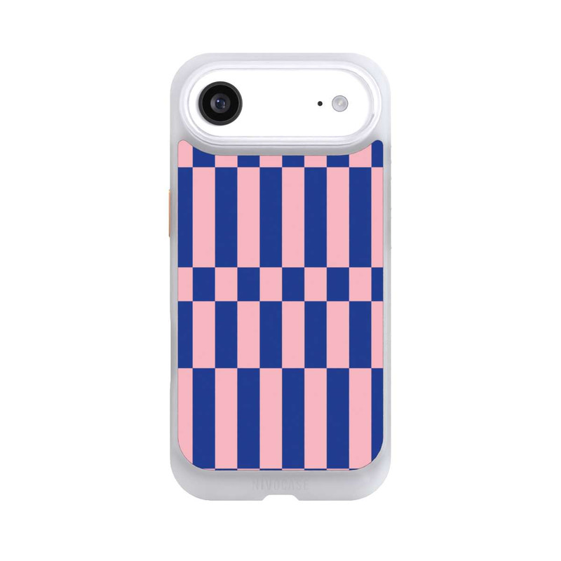 iPhone Air NIVOcore Checked Abstract Bold Electric Blue and Pink Color Block