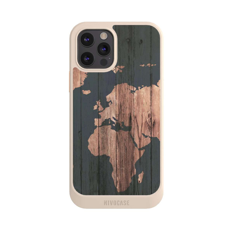 iPhone 12 Pro NIVOcore Wooden World Map