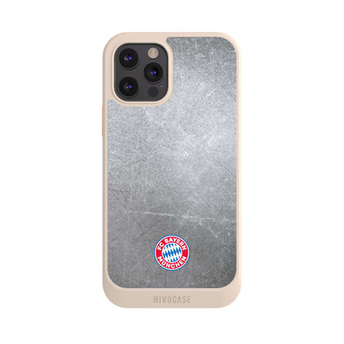 Apple iPhone 12 Pro NIVOcore Klassisches FCB Logo Klein - Bunt auf Metalllook