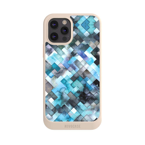 Apple iPhone 12 Pro NIVOcore stimmungsvolles geometrisches Muster blau