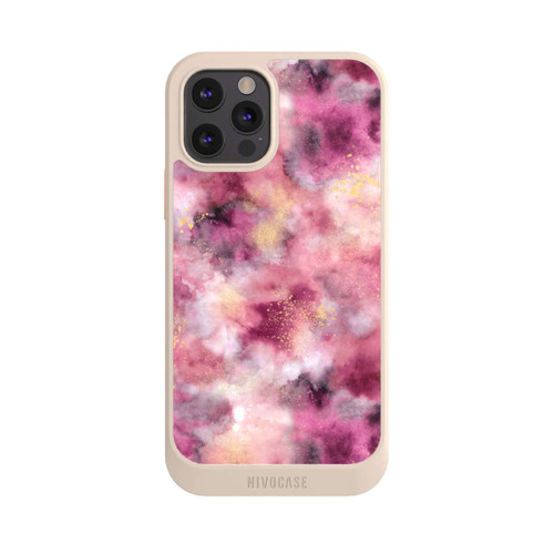 Apple iPhone 12 Pro NIVOcore Rauchiges Marmoraquarell rosa
