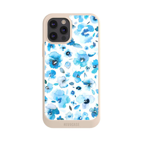 Apple iPhone 12 Pro NIVOcore Blaue tropische Blumen