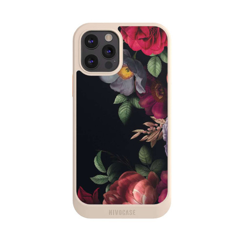 Apple iPhone 12 Pro NIVOcore Blumen Auf Schwarz