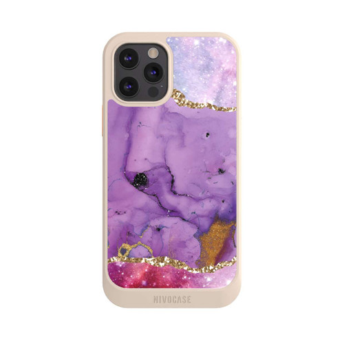 Apple iPhone 12 Pro NIVOcore Lila Galaxy Glamour Marble