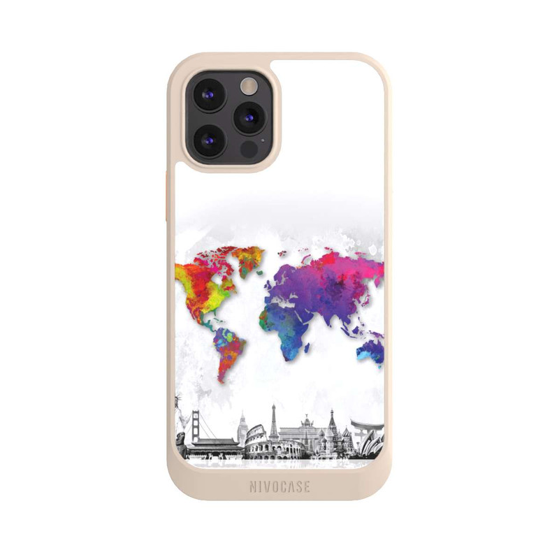 iPhone 12 Pro NIVOcore Weltkarte mit Skyline