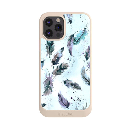 Apple iPhone 12 Pro NIVOcore Magische Federn Sanftes Blau