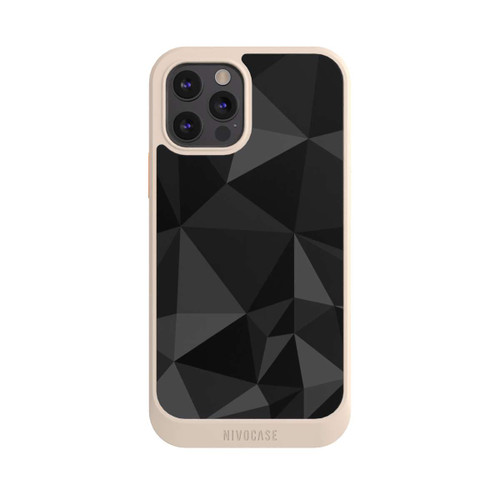 Apple iPhone 12 Pro NIVOcore Polygonmuster schwarz