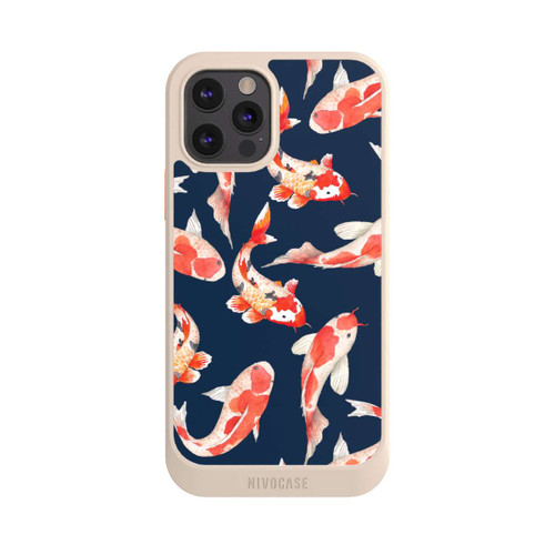Apple iPhone 12 Pro NIVOcore Koi auf blauem Hintergrund