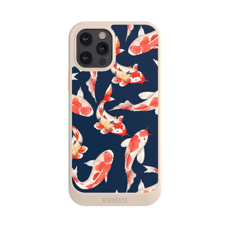 iPhone 12 Pro NIVOcore Koi auf blauem Hintergrund