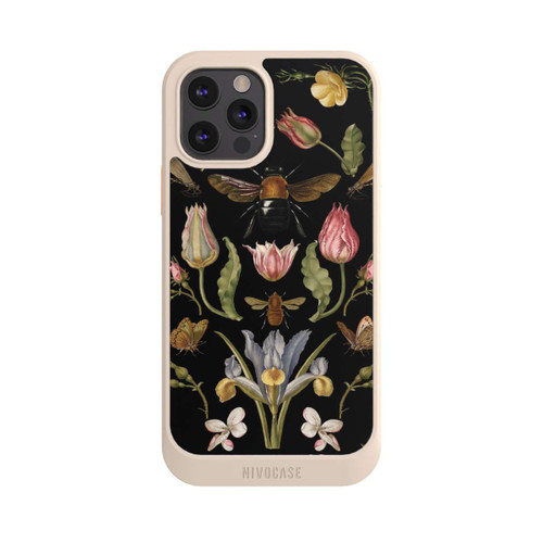 Apple iPhone 12 Pro NIVOcore Wildblumen und Biene Schwarz