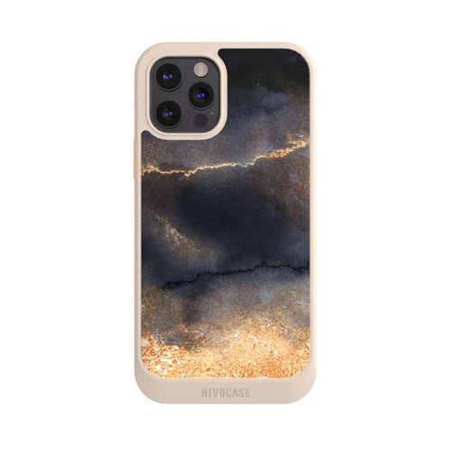 Apple iPhone 12 Pro NIVOcore Schwarzer Marmor Goldstaub Look