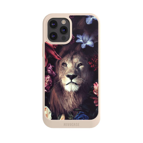 Apple iPhone 12 Pro NIVOcore Löwe Blumenrahmen