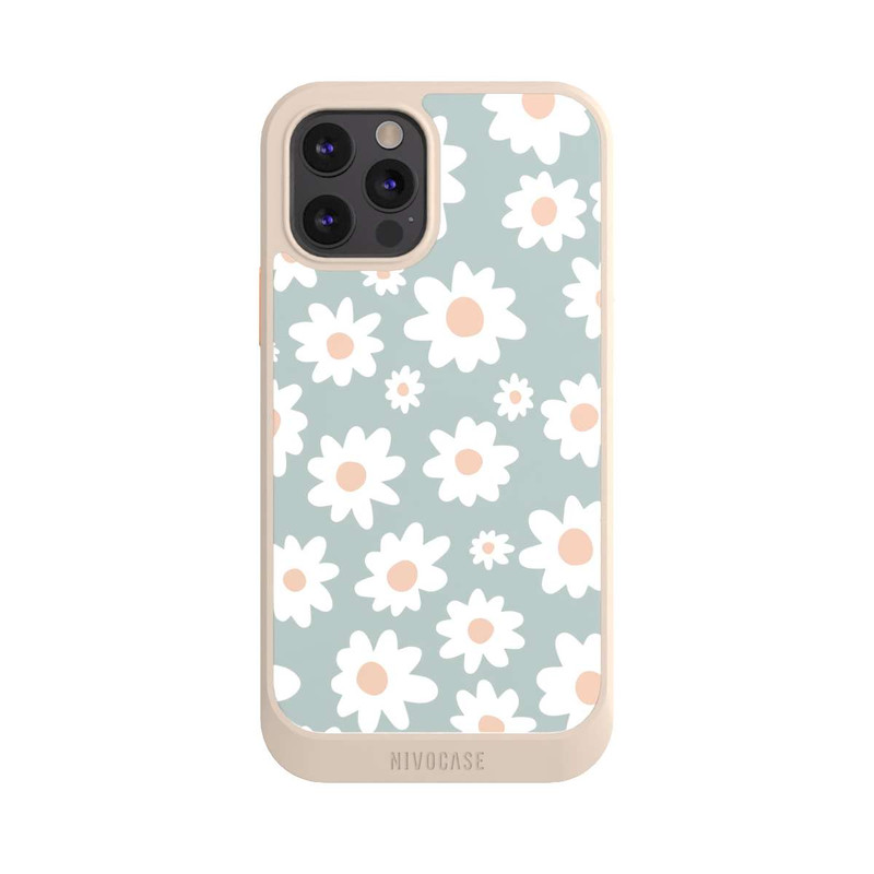 iPhone 12 Pro NIVOcore Gänseblümchen Muster grün