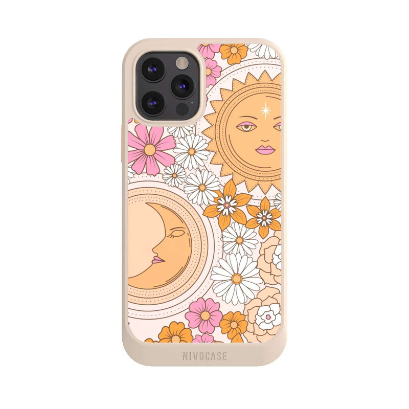 iPhone 12 Pro NIVOcore Mond-Sonne-Blumen