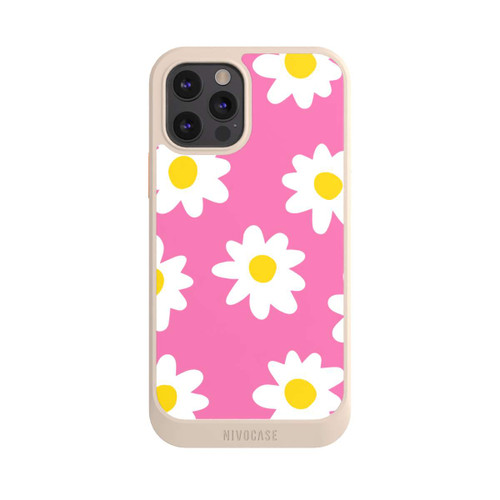 Apple iPhone 12 Pro NIVOcore Gänseblümchenmuster rosa